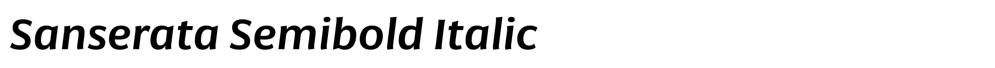 Sanserata Semibold Italic image
